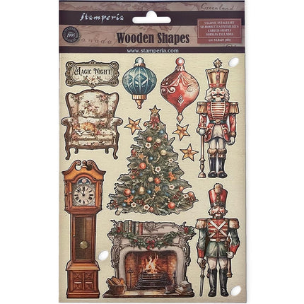 Colored wooden shape A5 - The Nutcracker soldiers