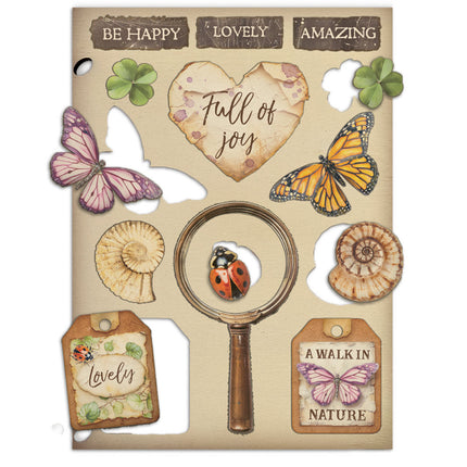 Printed decorative wooden shape for art and craft A5 - All Around