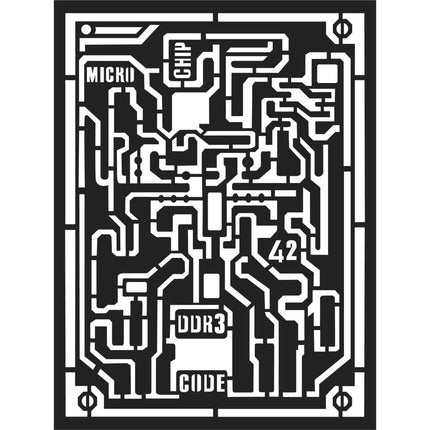 Thick stencil cm. 15x20 - Microchip