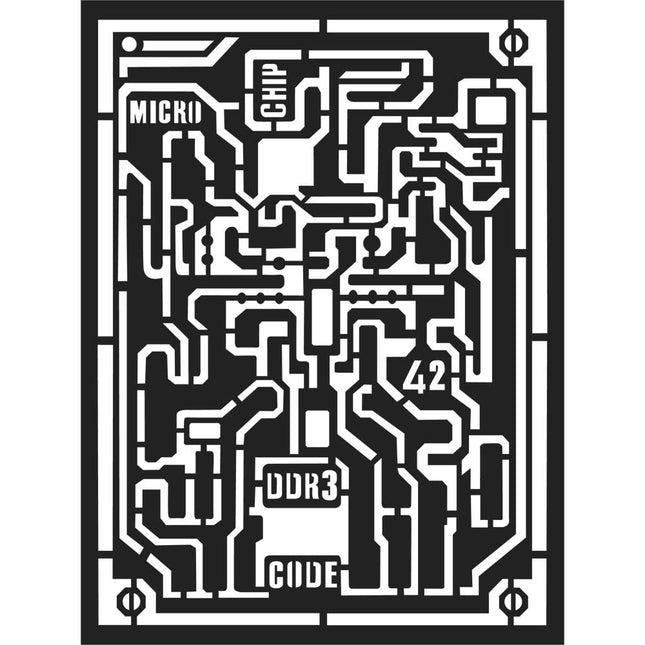 Thick stencil cm. 15x20 - Microchip