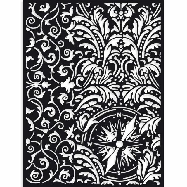 Thick Stencil cm 15X20 Sir Vagabond wallpaper and compass