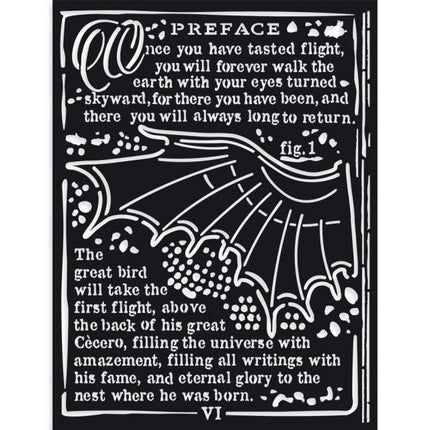 Thick Stencil cm 15X20 Sir Vagabond wings