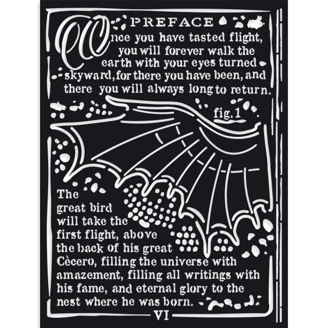 Thick Stencil cm 15X20 Sir Vagabond wings