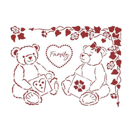 Stencil D cm 20x15 - DayDream bears