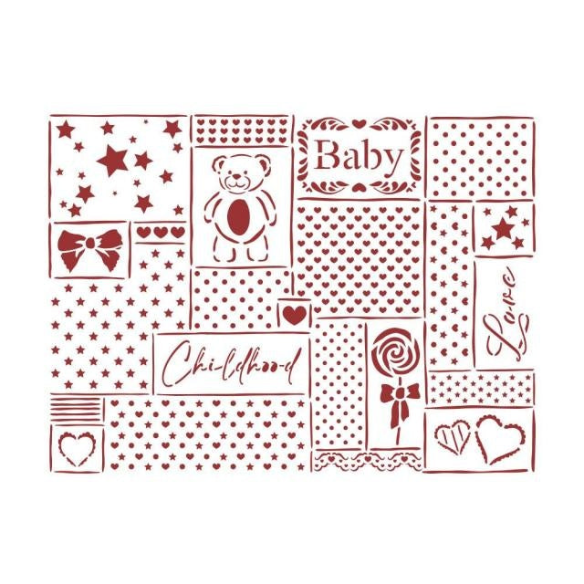 Stencil D cm 20x15 - DayDream patchwork
