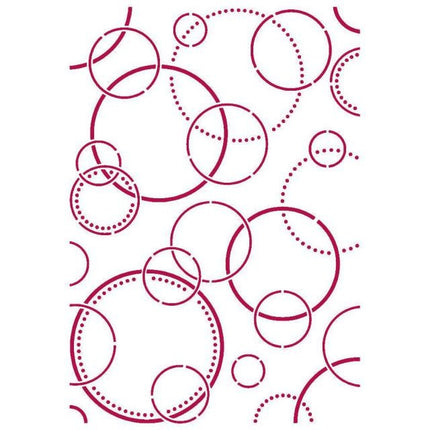 Stencil G 21x29,7 cm - Romantic Threads bubbles