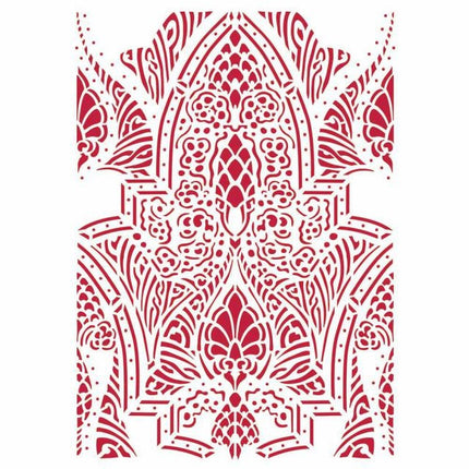 Stencil G 21x29,7 cm - Romantic Horses saddle patter