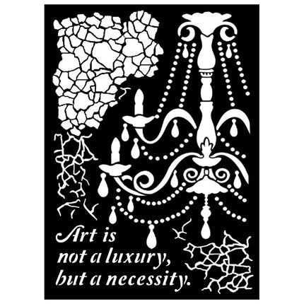 Thick stencil cm. 20x25 Croco effect chandelier