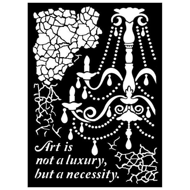 Thick stencil cm. 20x25 Croco effect chandelier