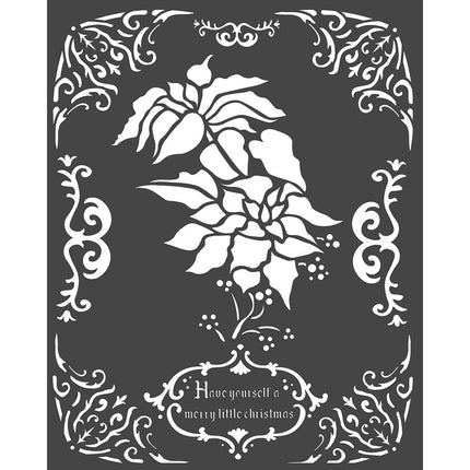 Thick stencil cm. 20X25 Poinsettia