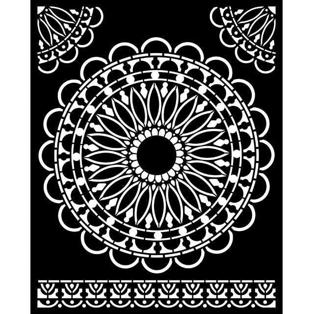 Thick Stencil 20x25 cm - Atelier round lace