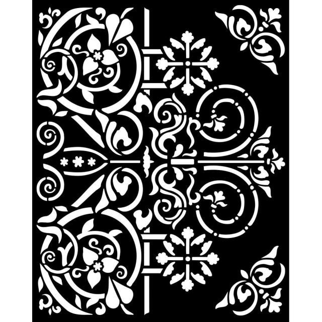 Thick stencil cm 20X25 - Magic Forest door ornaments
