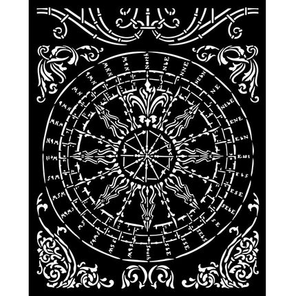 Thick stencil 20x25 cm - Sir Vagabond in Fantasy World round design