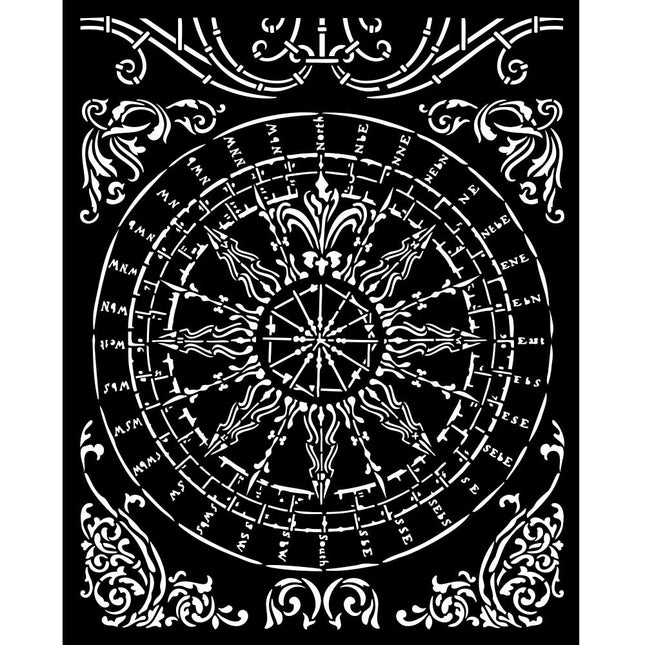 Thick stencil 20x25 cm - Sir Vagabond in Fantasy World round design