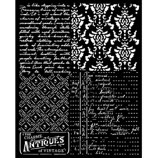 Thick stencil 20x25 cm - Brocante Antiques mixed patterns