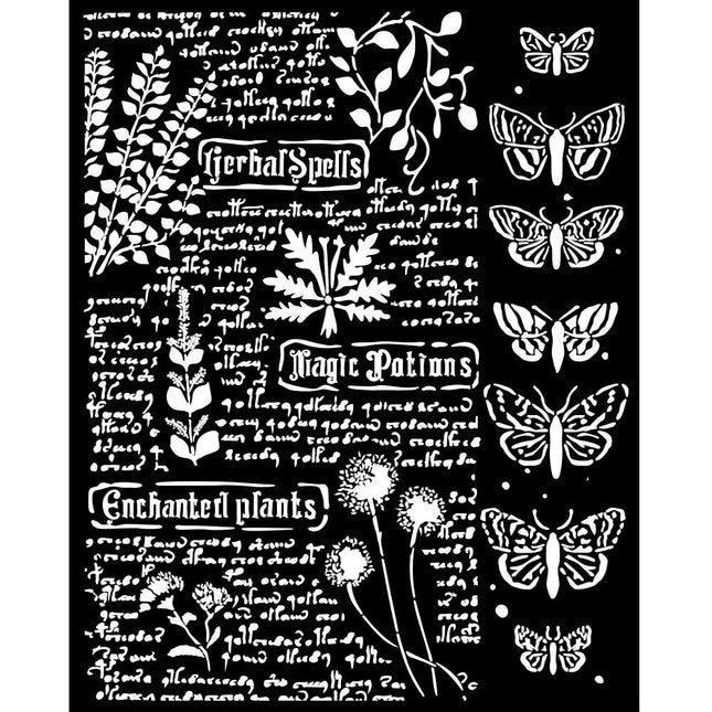 Thick stencil cm 20X25 - Fortune botanic