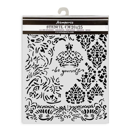 Thick stencil cm 20x25 - Alterego crown Be yourself