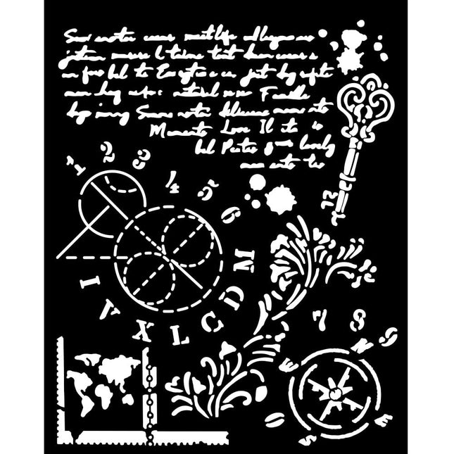 Thick stencil cm 20x25 - Alterego key, numbers