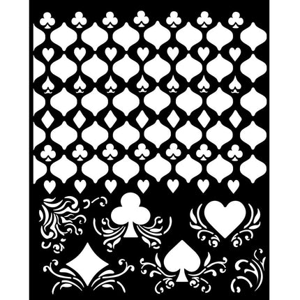 Thick stencil cm 20x25 - Master of Magic cards pattern
