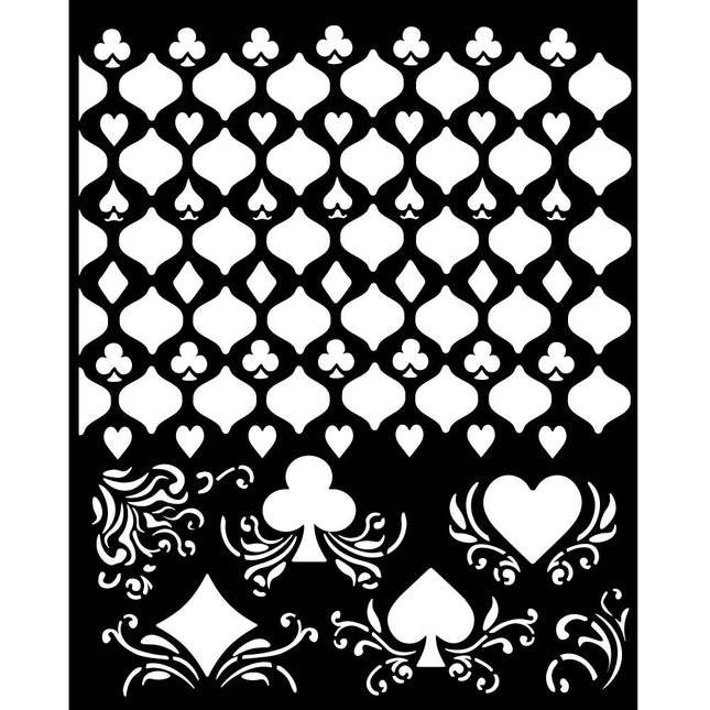 Thick stencil cm 20x25 - Master of Magic cards pattern