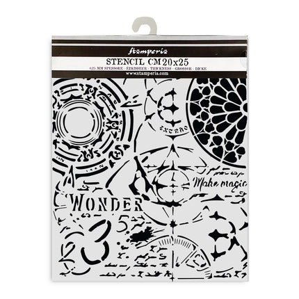 Thick stencil cm 20x25 - Master of Magic gothic texture