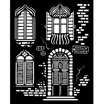 Thick stencil 20x25 cm - Venice City of Art windows