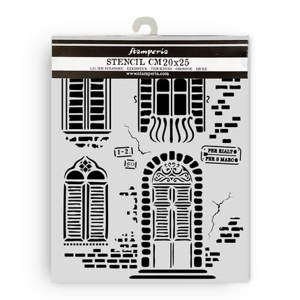 Thick stencil 20x25 cm - Venice City of Art windows