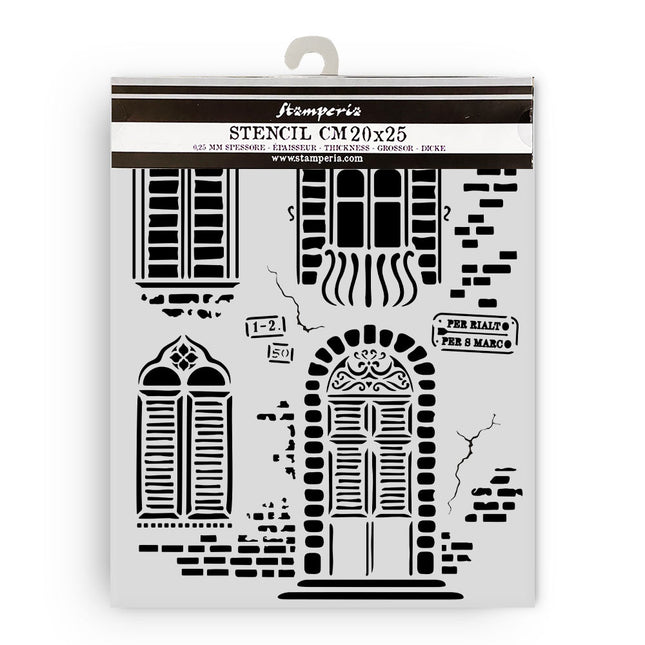 Thick stencil 20x25 cm - Venice City of Art windows
