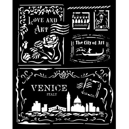 Thick stencil 20x25 cm - Venice City of Art cards