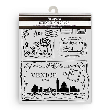 Thick stencil 20x25 cm - Venice City of Art cards