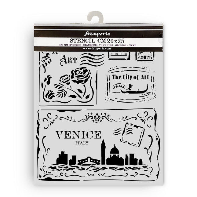 Thick stencil 20x25 cm - Venice City of Art cards