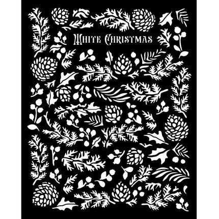 Thick Stencil 20x25 cm - The Owl's House Pine Cones