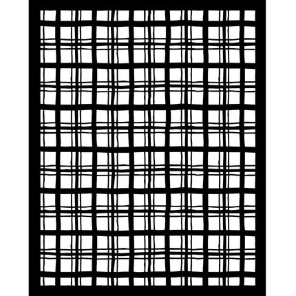 Thick Stencil 20x25 cm - Whispering Woods Tartan Pattern  