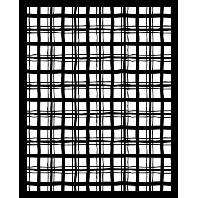 Thick Stencil 20x25 cm - Whispering Woods Tartan Pattern  