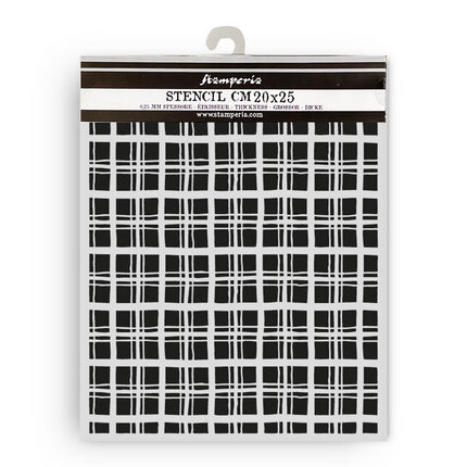 Thick Stencil 20x25 cm - Whispering Woods Tartan Pattern  