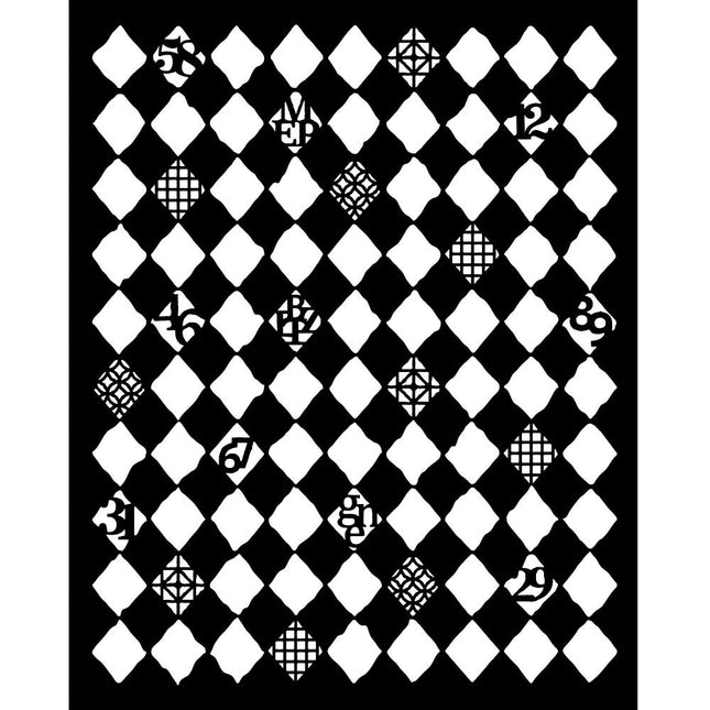 Thick stencil cm 20X25 - Furry Friends rhombus pattern