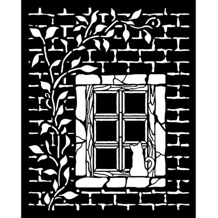 Thick stencil 20x25 cm - Herbarium Silvae country window