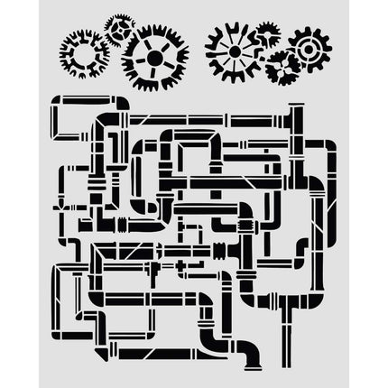 Cut laser stencil for Art and Craft cm 20X25 - Gardens of Time tubes