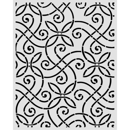 Cut laser stencil for Art and Craft cm 20X25 - Our Way artistic pattern