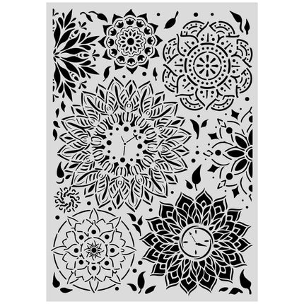 Cut laser stencil for Art and Craft A3 - Mandala pattern