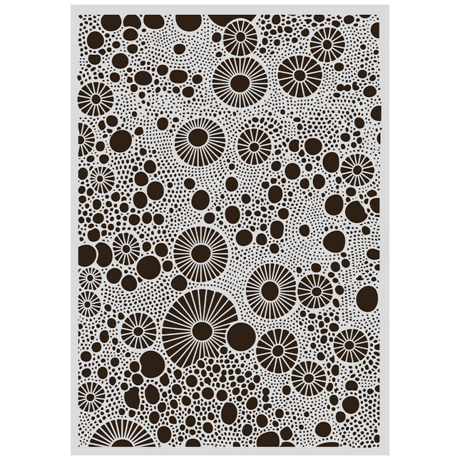 Cut laser stencil for art and craft A3 - All Around rings