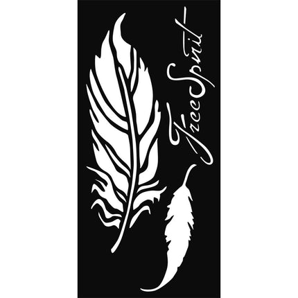 Thick stencil cm. 12x25 Feathers