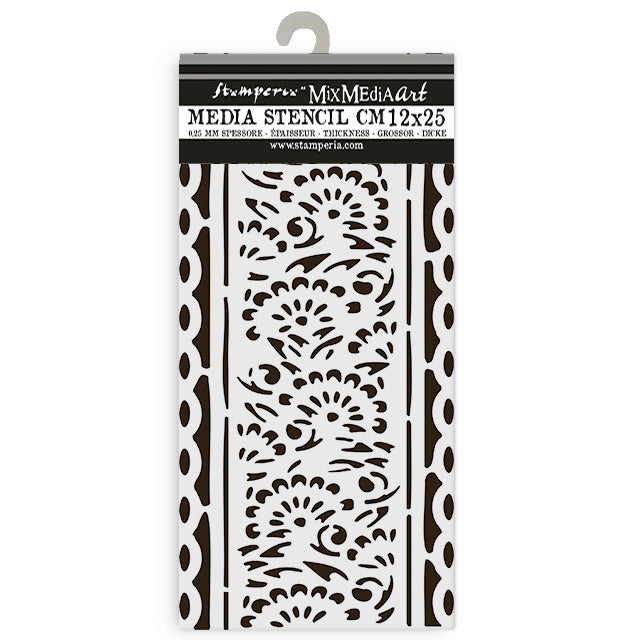 Thick stencil cm 12X25 - Art of Travelling stripes