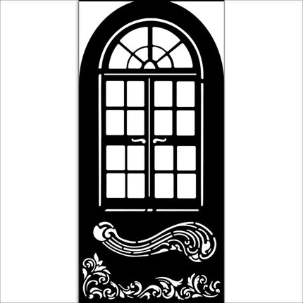 Thick stencil 12x25 cm - Masquerade window