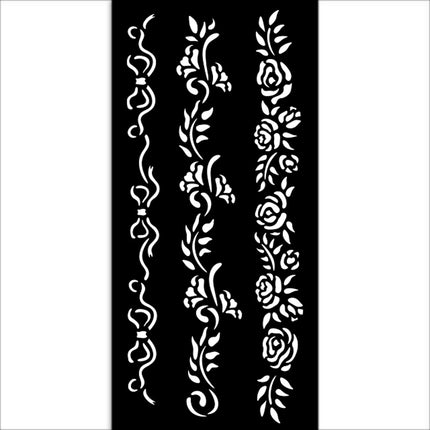 Thick stencil cm 12X25 - Timeless 3 borders