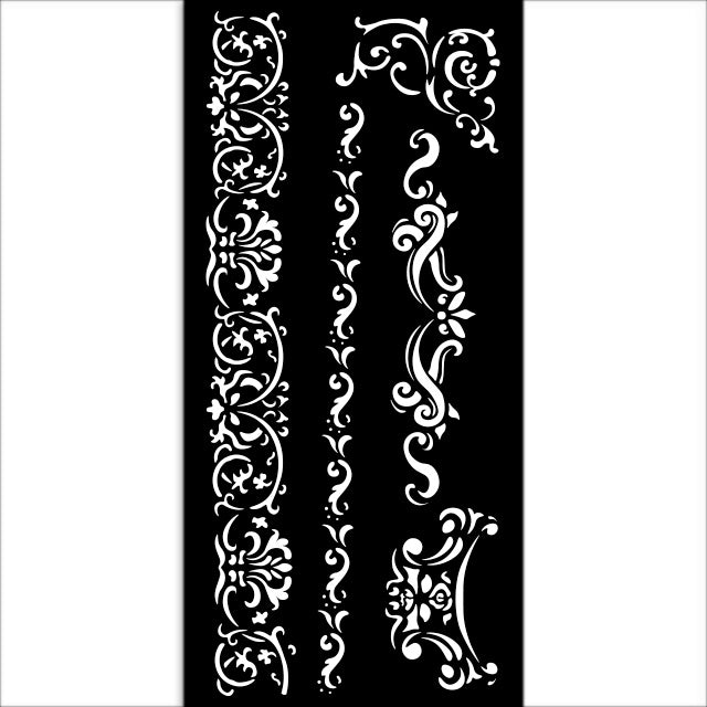 Thick stencil 12x25 cm - Venice City of Art borders