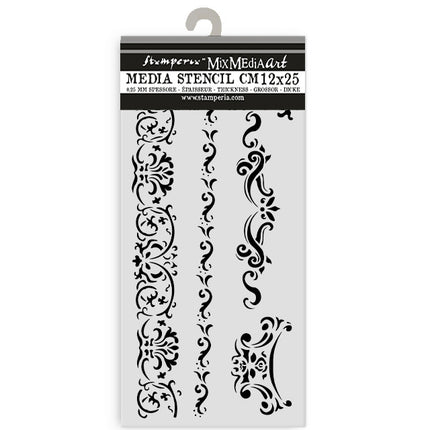 Thick stencil 12x25 cm - Venice City of Art borders