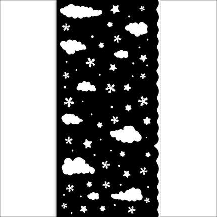 Thick stencil cm 12X25 - Candy Christmas clouds
