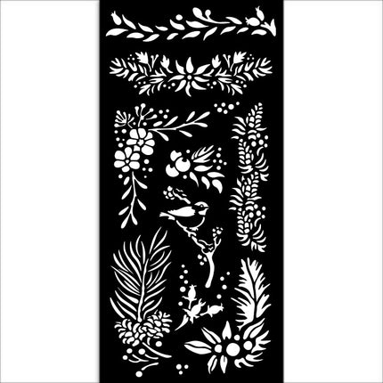 Thick Stencil 12x25 cm - The Owl's House Branches