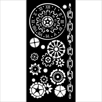 Thick Stencil 12x25 cm - Voyages Fantastiques Mechanisms  